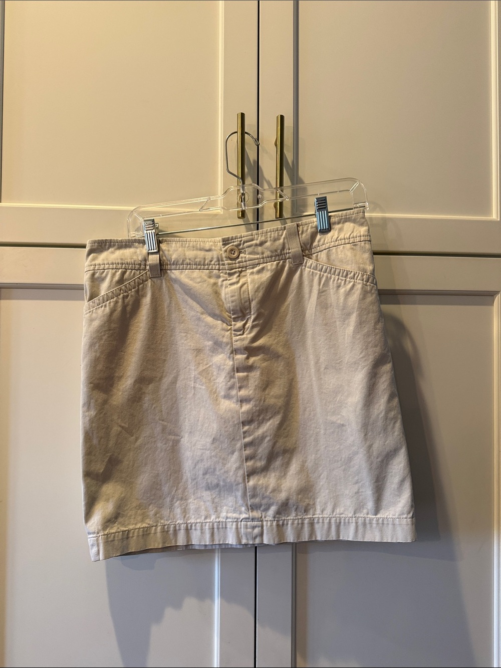 Lily Pulitzer Casual Khaki 100% Cotton Mini Skirt 8